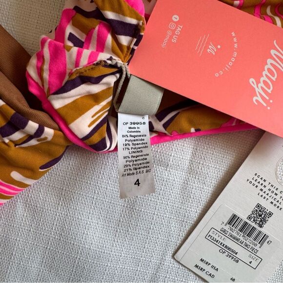 Maaji Girls' Standard Bikini Set Iceland Radiant Pink Reversible 4 - Picture 10 of 11